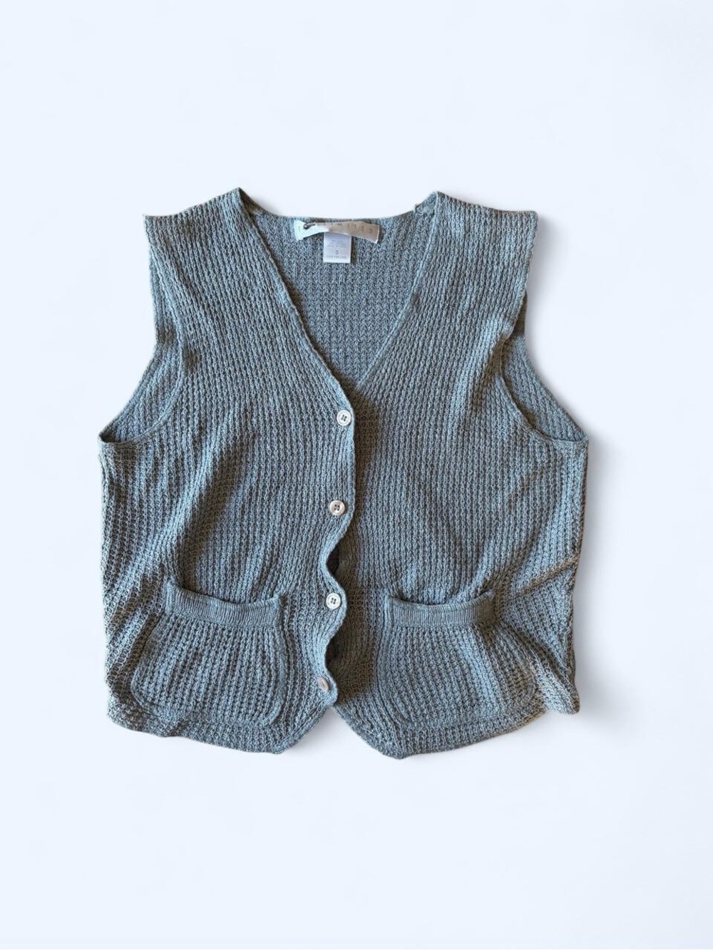 The Limited Seafoam Green Knit V-Neck Vest